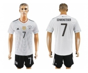 Germany #7 Schweinsteiger White Home Soccer Country Jersey