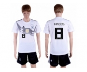 Germany #8 Kroos White Home Soccer Country Jersey