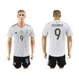 Germany #9 Schurrle White Home Soccer Country Jersey