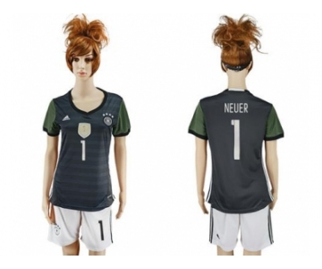 Women's Germany #1 Neuer Away Soccer Country Jersey