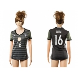 Women's Germany #16 Lahm Away Soccer Country Jersey1