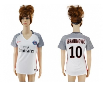 Women's Paris Saint-Germain #10 Ibrahimovic Sec Away Soccer Club Jersey