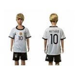 Germany #10 Matthaus White Home Kid Soccer Country Jersey