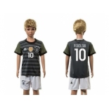 Germany #10 Podolski Away Kid Soccer Country Jersey