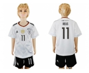Germany #11 Reus White Home Kid Soccer Country Jersey