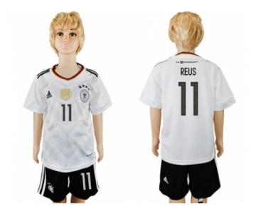 Germany #11 Reus White Home Kid Soccer Country Jersey