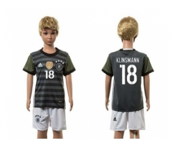 Germany #18 Klinsmann Away Kid Soccer Country Jersey