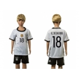 Germany #18 Klinsmann White Home Kid Soccer Country Jersey