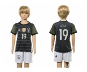 Germany #19 Gotze Away Kid Soccer Country Jersey