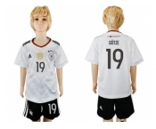 Germany #19 Gotze White Home Kid Soccer Country Jersey
