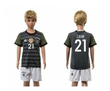 Germany #21 Lahm Away Kid Soccer Country Jersey