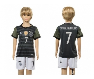Germany #7 Schweinsteiger Away Kid Soccer Country Jersey
