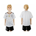Germany Blank White Home Kid Soccer Country Jersey