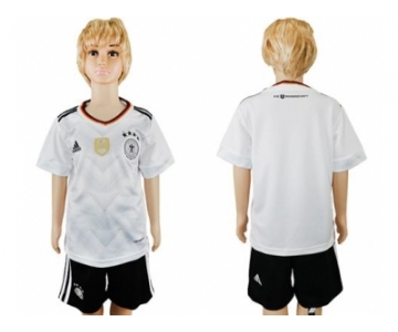 Germany Blank White Home Kid Soccer Country Jersey