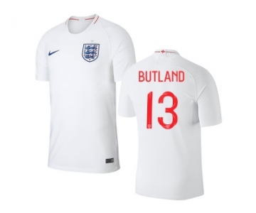 England #13 Butland Home Thai Version Soccer Country Jersey