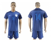 England #14 Walcott Away Soccer Country Jersey