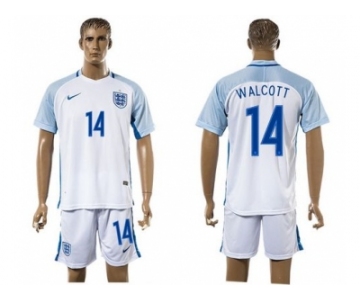 England #14 Walcott Home Soccer Country Jersey