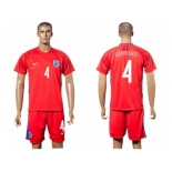 England #4 Gerrard Away Soccer Country Jersey1