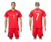 England #7 Milner Away Soccer Country Jersey1