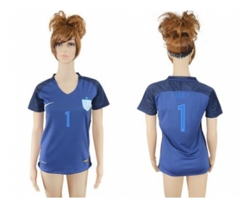 Women England #1 Hart Away Soccer Country Jersey