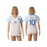 Women England #10 Rooney Home Soccer Country Jersey