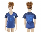 Women England #20 ALI Away Soccer Country Jersey