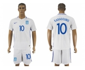 Greece #10 Karagounis Home Soccer Country Jersey