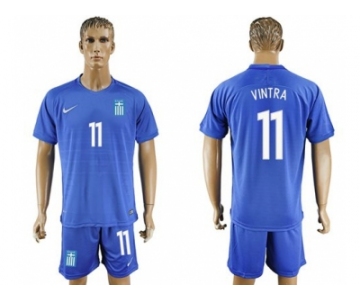 Greece #11 Vintra Away Soccer Country Jersey
