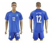 Greece #12 Kapino Away Soccer Country Jersey