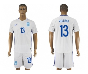 Greece #13 Vellidis Home Soccer Country Jersey