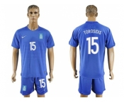 Greece #15 Torosidis Away Soccer Country Jersey