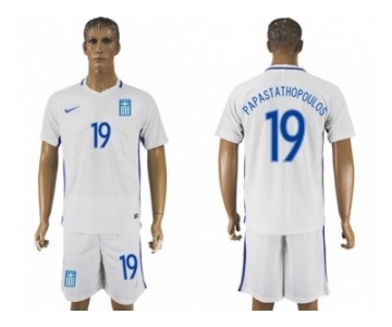 Greece #19 Papastathopoulos Home Soccer Country Jersey