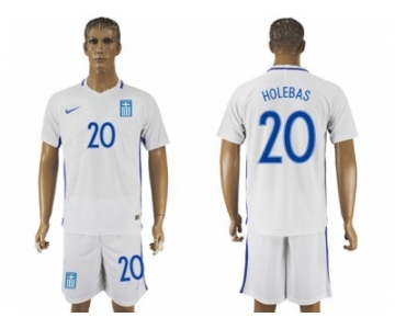 Greece #20 Holebas Home Soccer Country Jersey