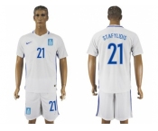 Greece #21 Stafylidis Home Soccer Country Jersey