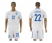 Greece #22 Samaris Home Soccer Country Jersey