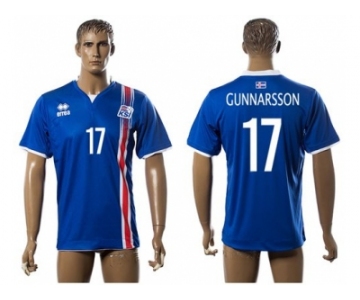 Iceland #18 Bjarnason Home Soccer Country Jersey2