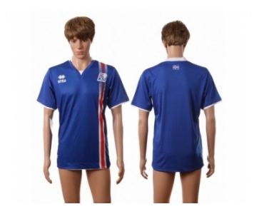 Iceland Blank Home Soccer Country Jersey1