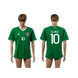 Mexico #10 Blanco Green Home Soccer Country Jersey1