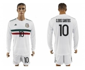 Mexico #10 G.Dos Santos Away Long Sleeves Soccer Country Jersey