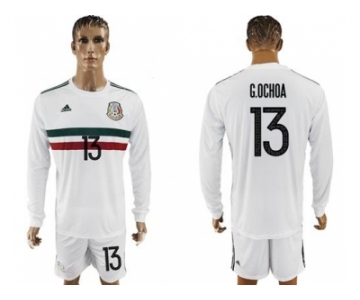 Mexico #13 G.Ochoa Away Long Sleeves Soccer Country Jersey