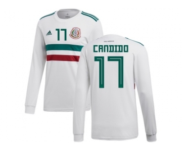 Mexico #17 Candido Away Long Sleeves Soccer Country Jersey