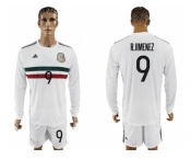 Mexico #9 R.Jimenez Away Long Sleeves Soccer Country Jersey