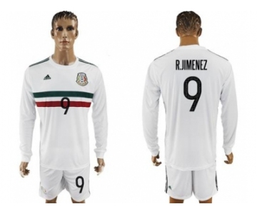 Mexico #9 R.Jimenez Away Long Sleeves Soccer Country Jersey