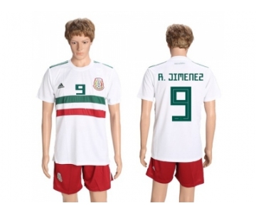 Mexico #9 R.Jimenez Away Soccer Country Jersey