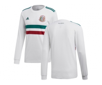 Mexico Blank Away Long Sleeves Soccer Country Jersey