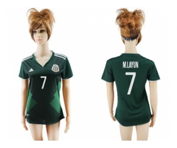 Mexico #7 M.Layun Home Soccer Country Jersey