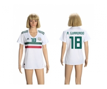 Women Mexico #18 A.Guardado Away Soccer Country Jersey