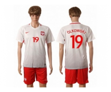 Poland #19 Olkowski Home Soccer Country Jersey