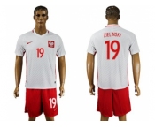 Poland #19 Zielinski Home Soccer Country Jersey