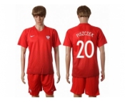 Poland #20 Piszczek Away Soccer Country Jersey